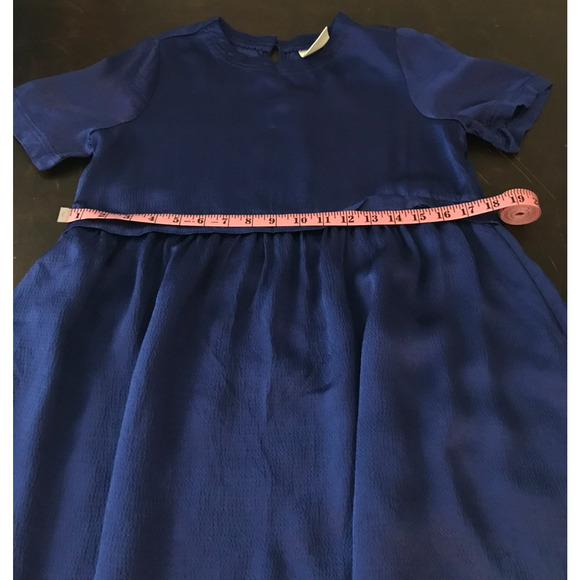 Anthropologie Maeve Jimena Short-Sleeve Sapphire Blue Midi Dress - Extra Small - Picture 8 of 11